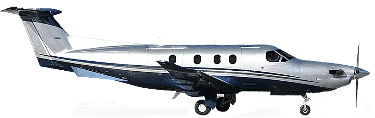 a pilatus pc12 side view