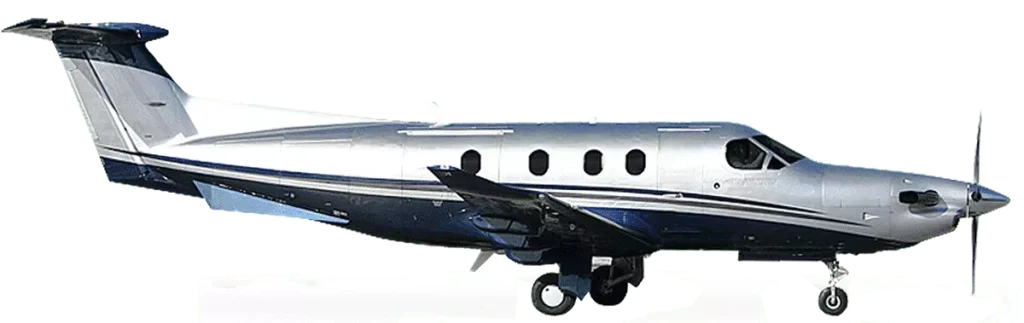 a pilatus pc12 side view